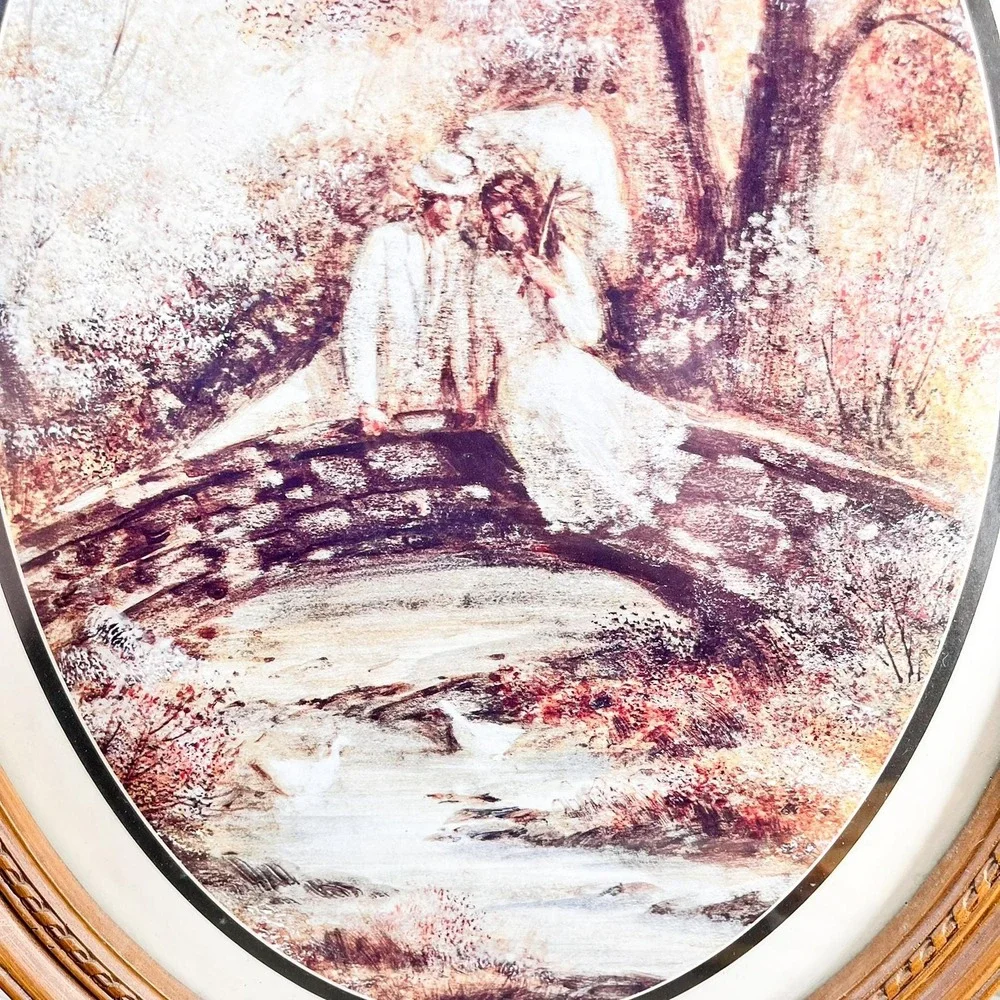 Vintage Oval Frame Nature‎ Picture - Vintage Wall Hanging